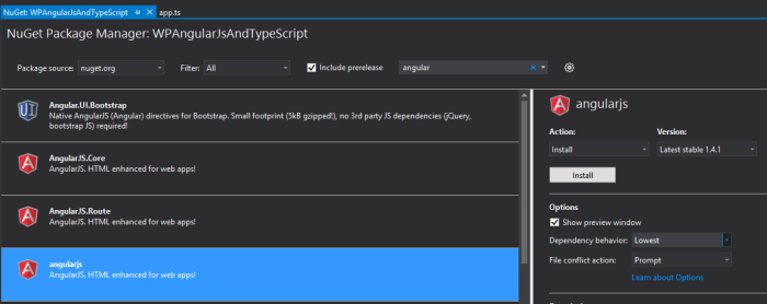 AngularJSNuget